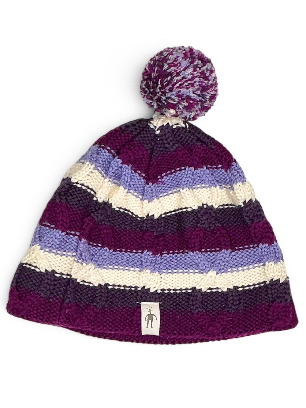Smartwool Kids L/XL 100% Merino Wool Pom Pom Beanie Hat